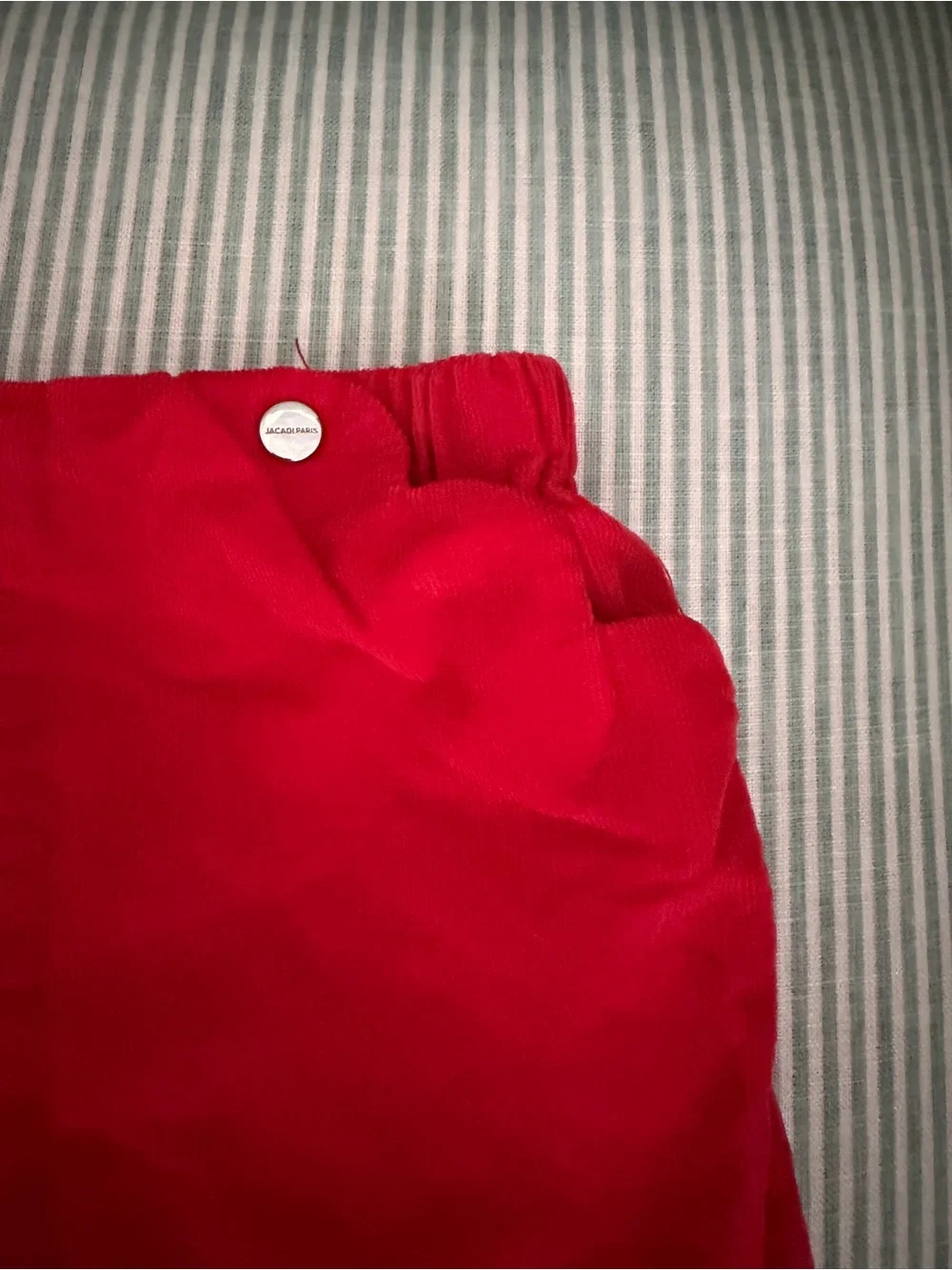 Jacadi Bright Red Corduroy Kids Pants